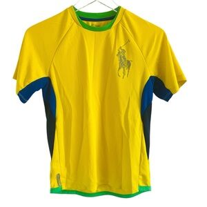 Polo Ralph Lauren Performance Yellow Polo Graphic Short Sleeve Shirt